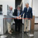 From left to right, Jaume Garros, José Miguel Serret and Francesc Quer, founding partners of FACET BARCELONA, inaugurating the new factory