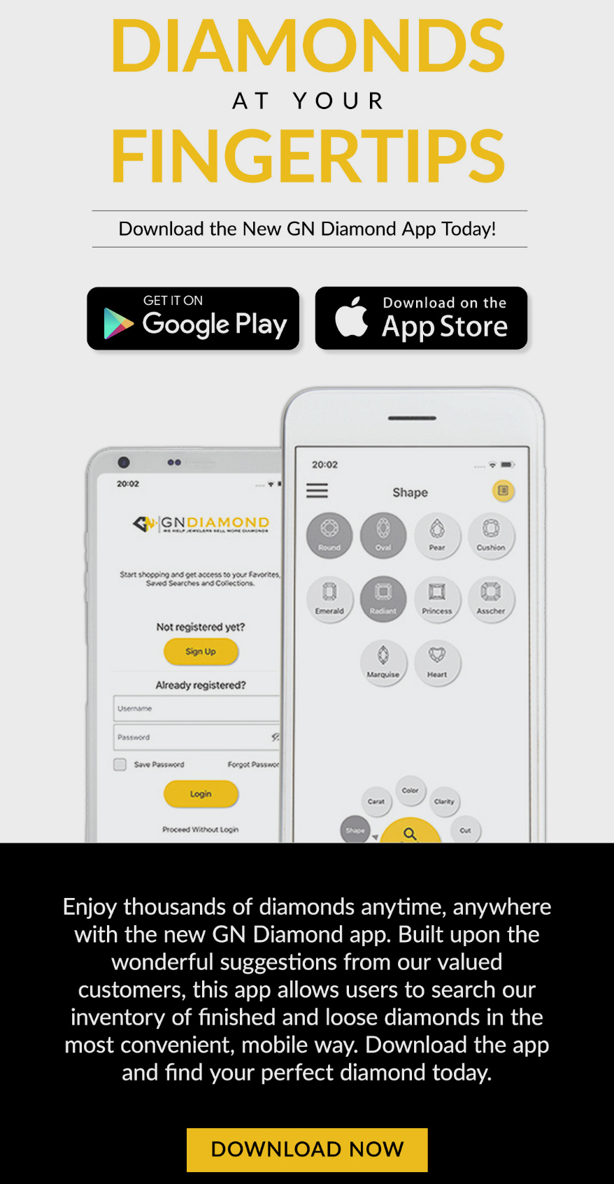 GN Diamond Announces a New APP to Provide Jewelers with a Quick and Easy Diamond Search