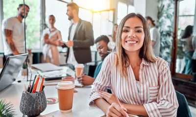 smiling office worker